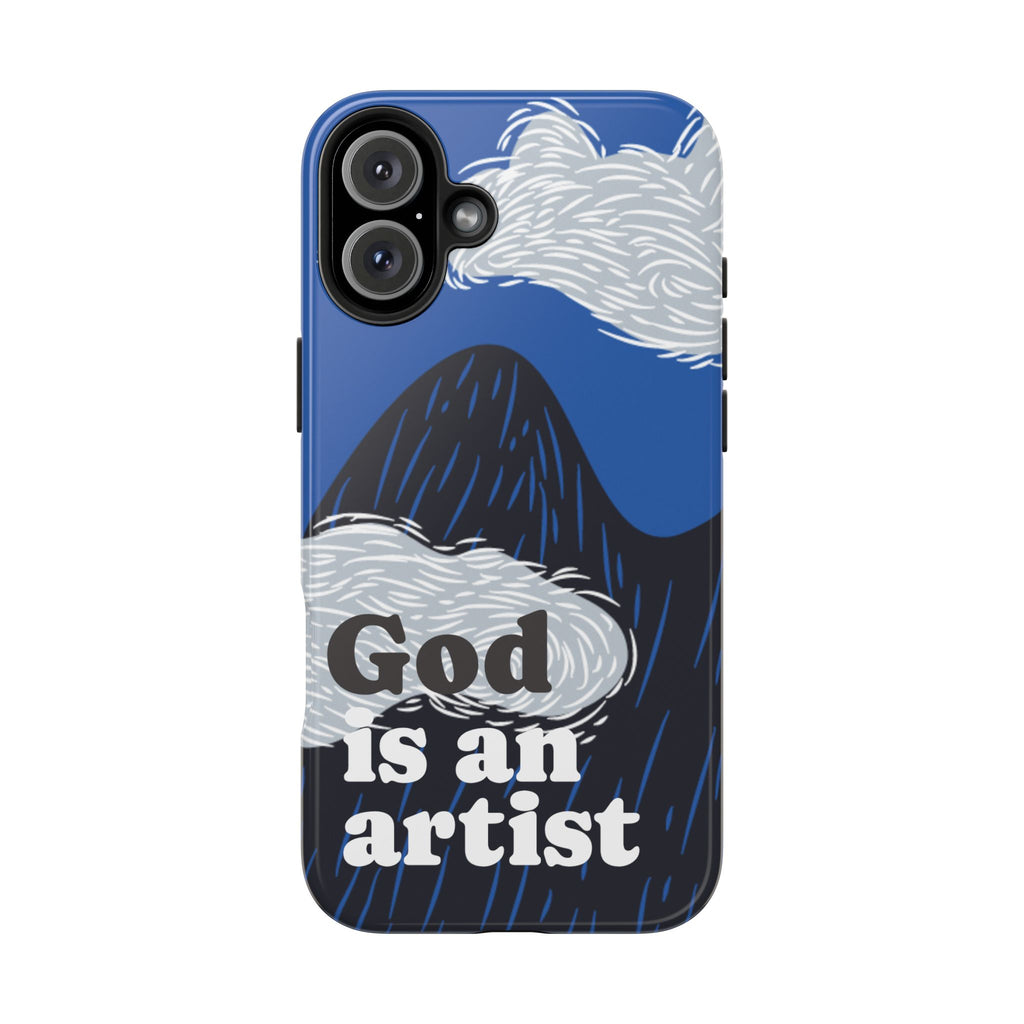 Phone Case — "God Is an Artist" Blue Mountain Protective Case