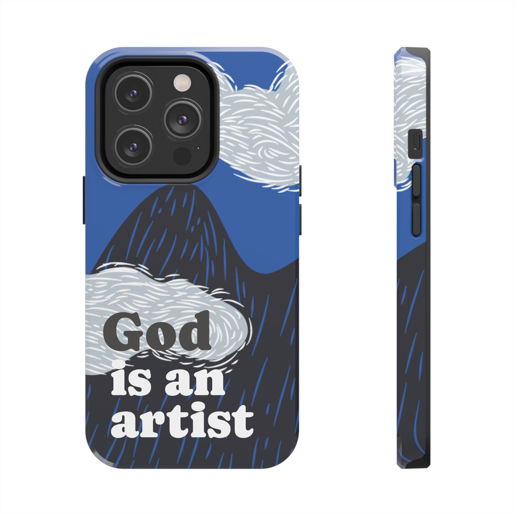 Phone Case — "God Is an Artist" Blue Mountain Protective Case