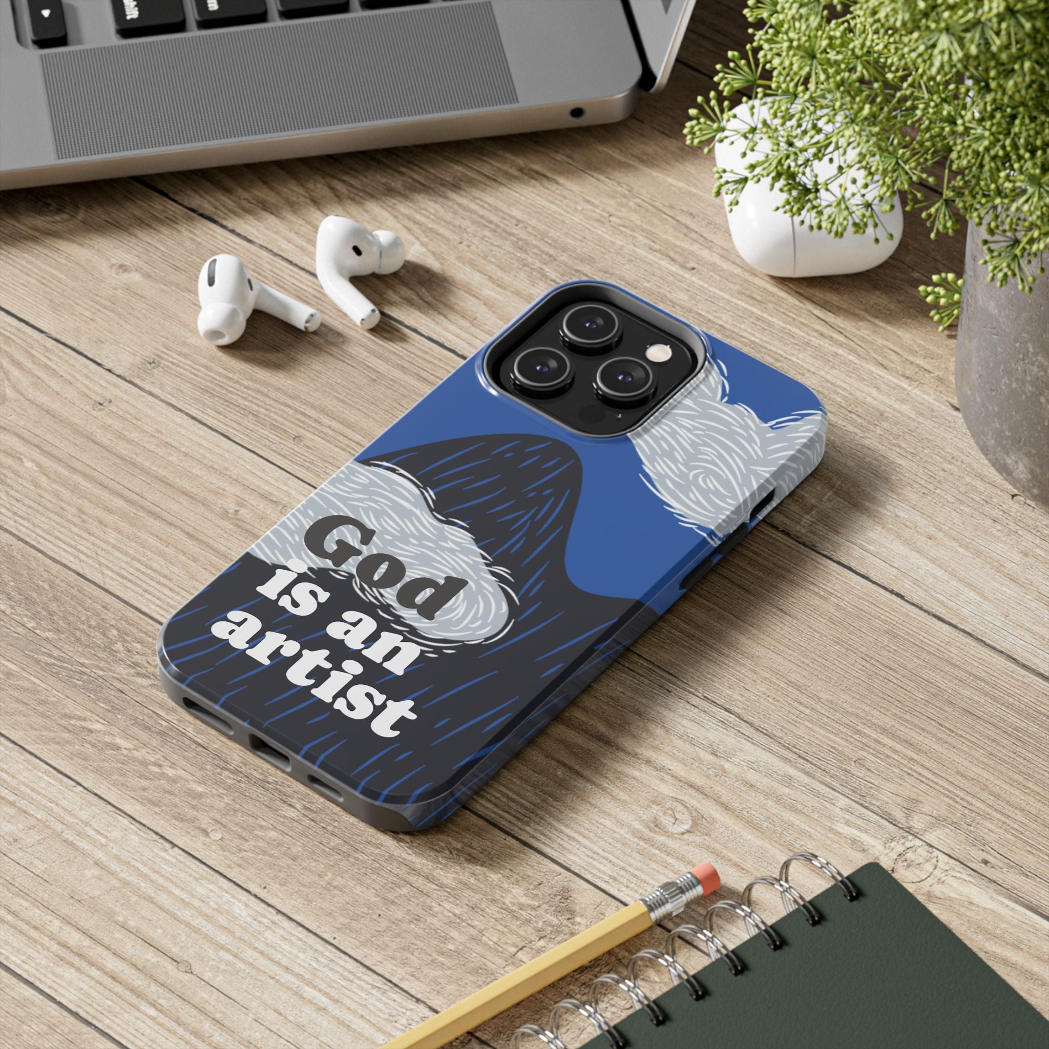 Phone Case — "God Is an Artist" Blue Mountain Protective Case
