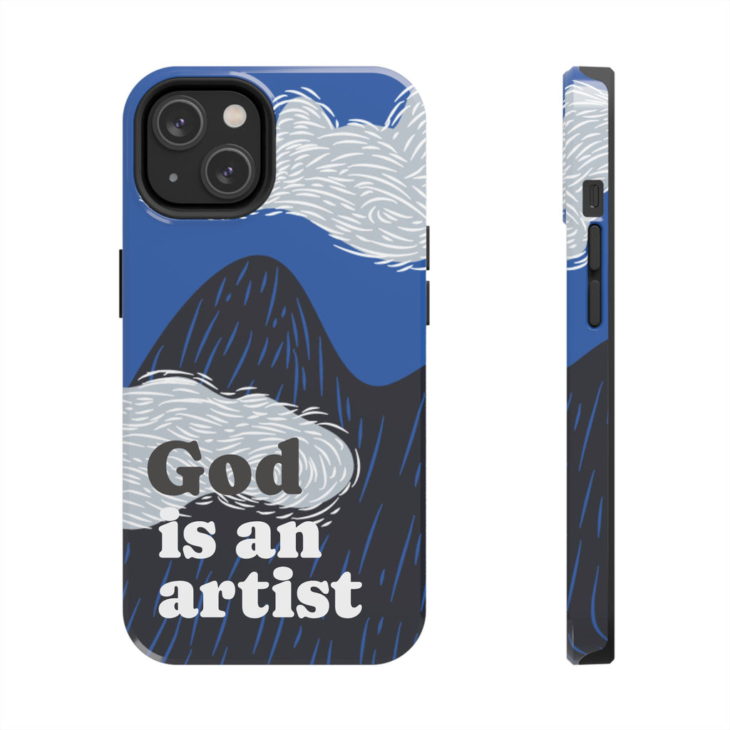 Phone Case — "God Is an Artist" Blue Mountain Protective Case