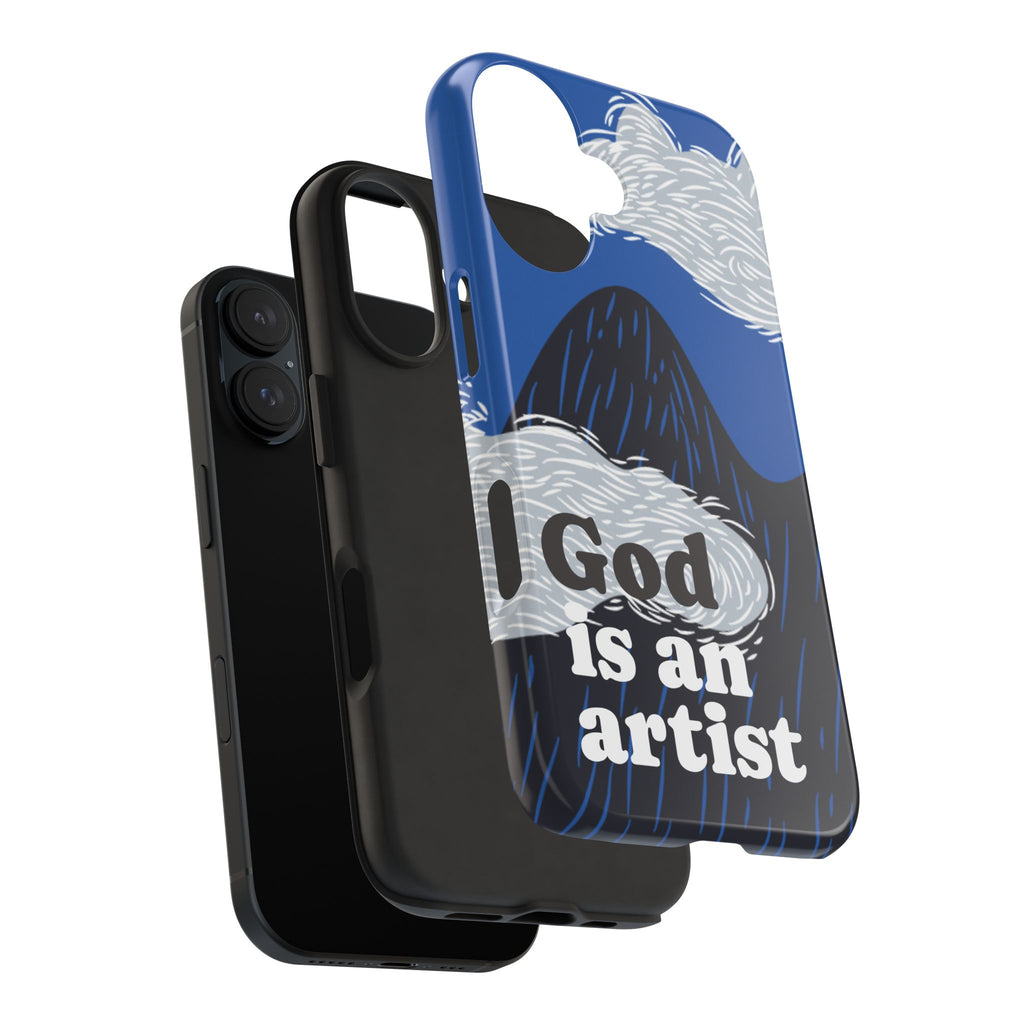 Phone Case — "God Is an Artist" Blue Mountain Protective Case