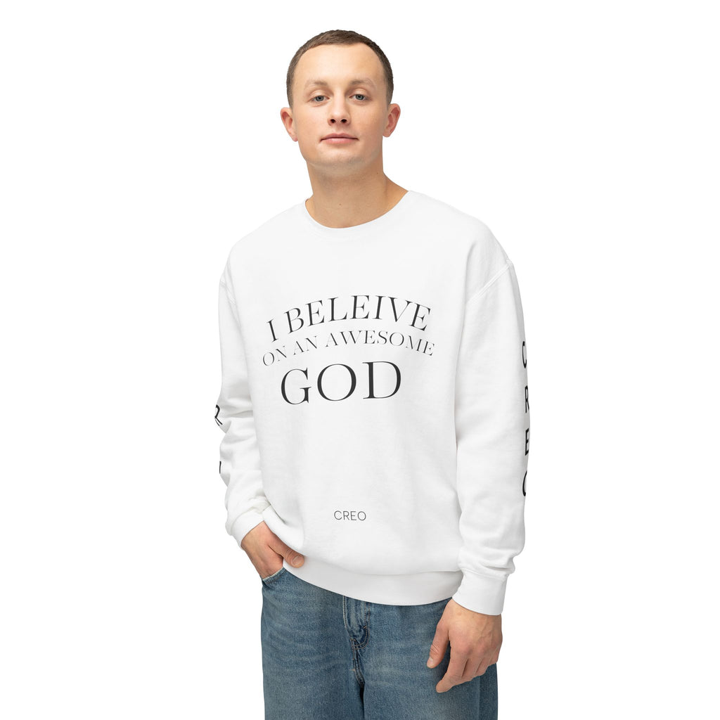 I Believe in an Awesome God / Minimal Faith Crewneck Sweatshirt