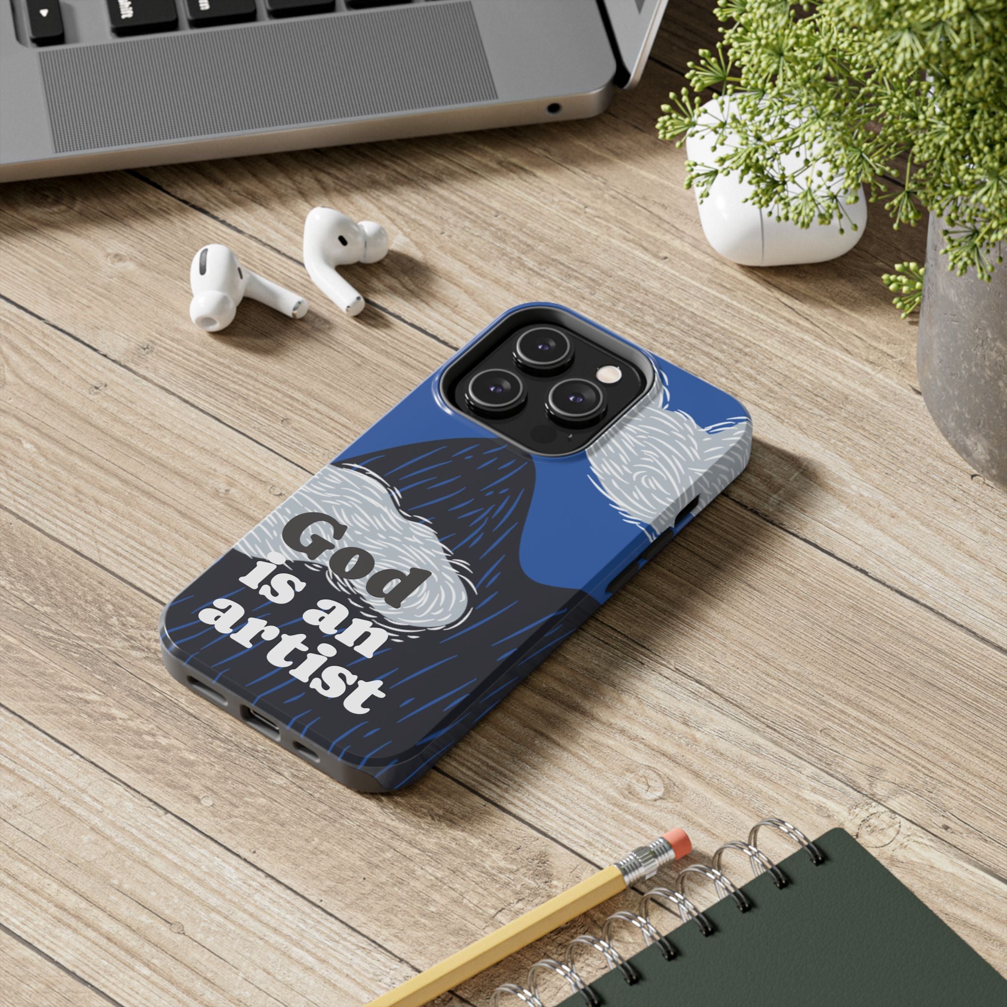 Phone Case — "God Is an Artist" Blue Mountain Protective Case