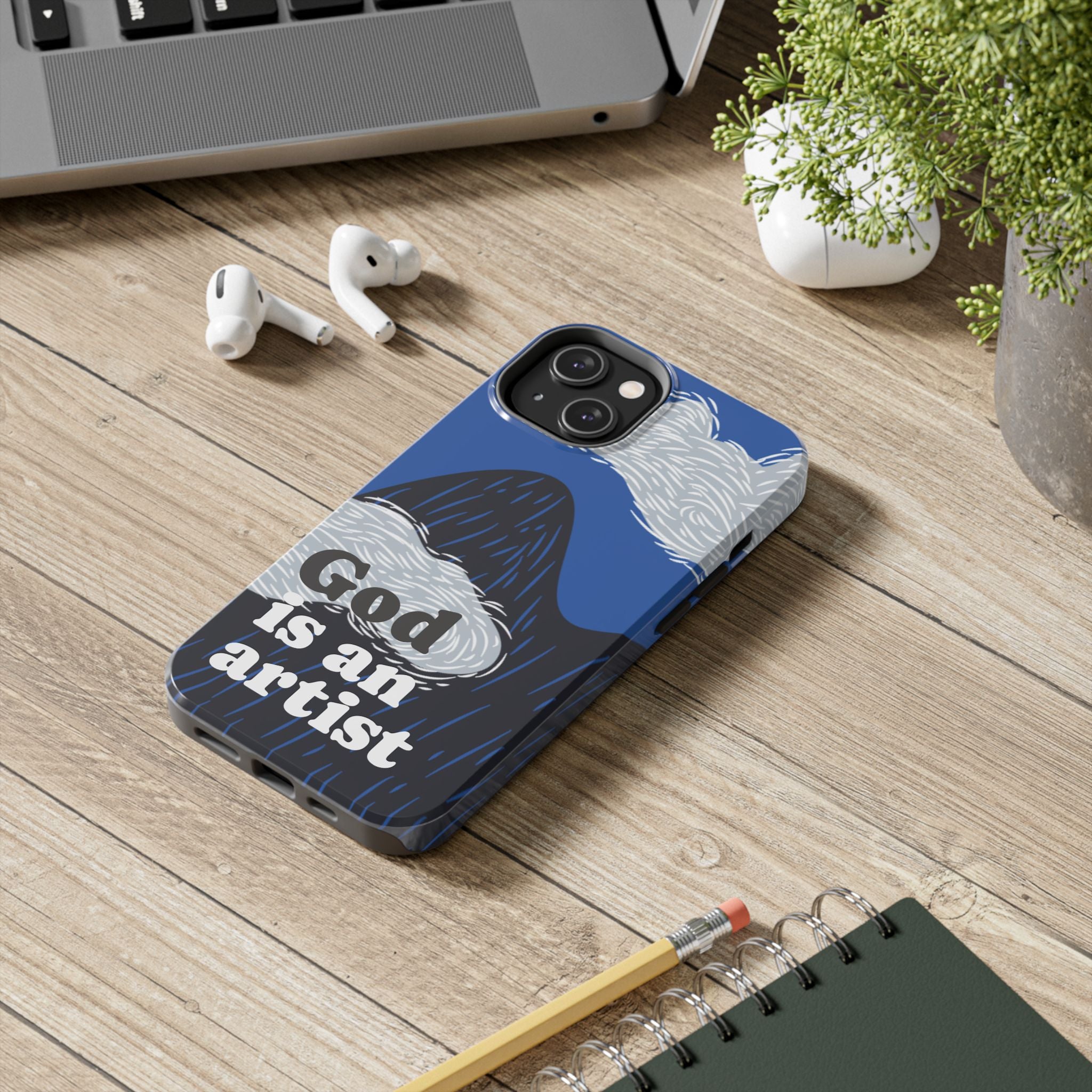 Phone Case — "God Is an Artist" Blue Mountain Protective Case