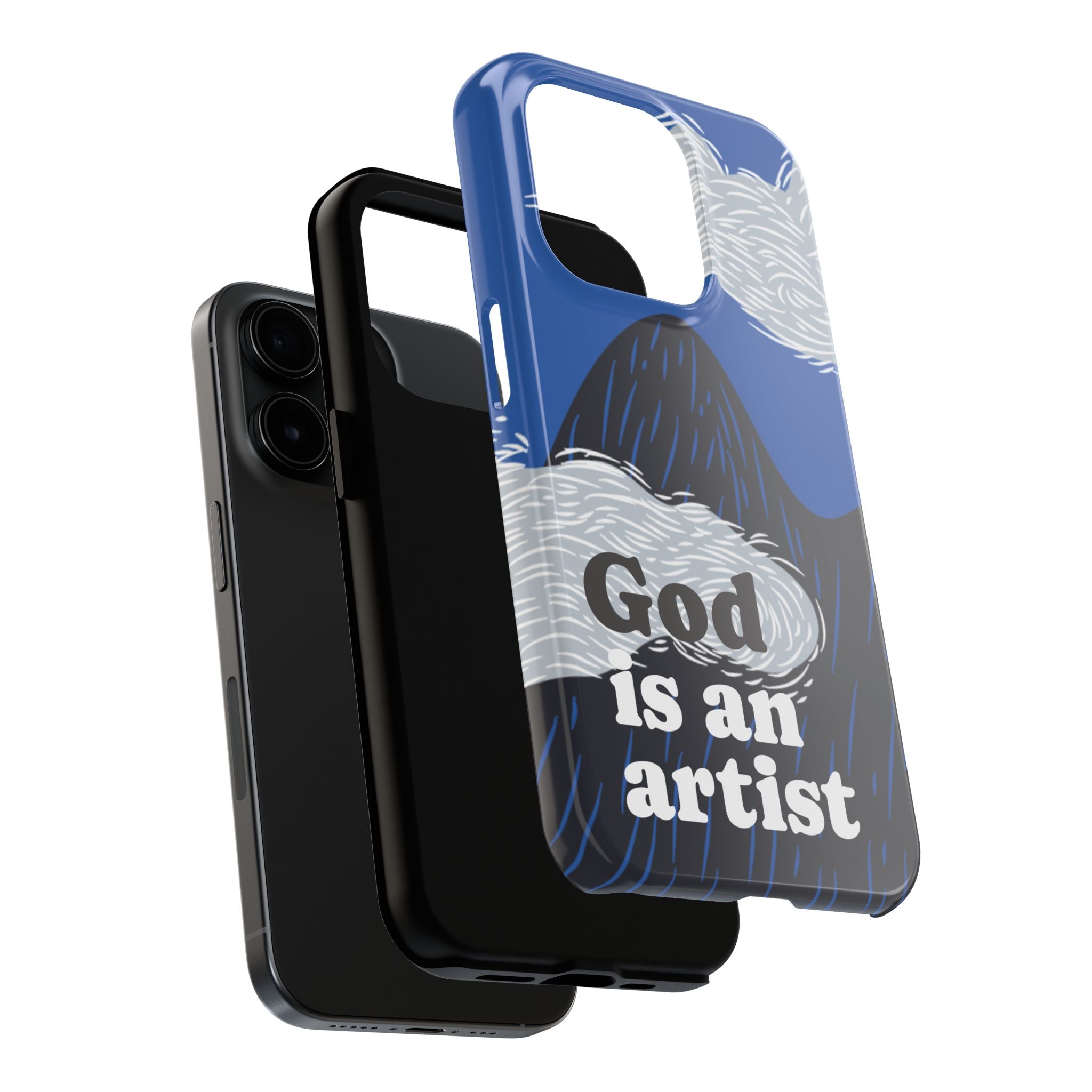 Phone Case — "God Is an Artist" Blue Mountain Protective Case