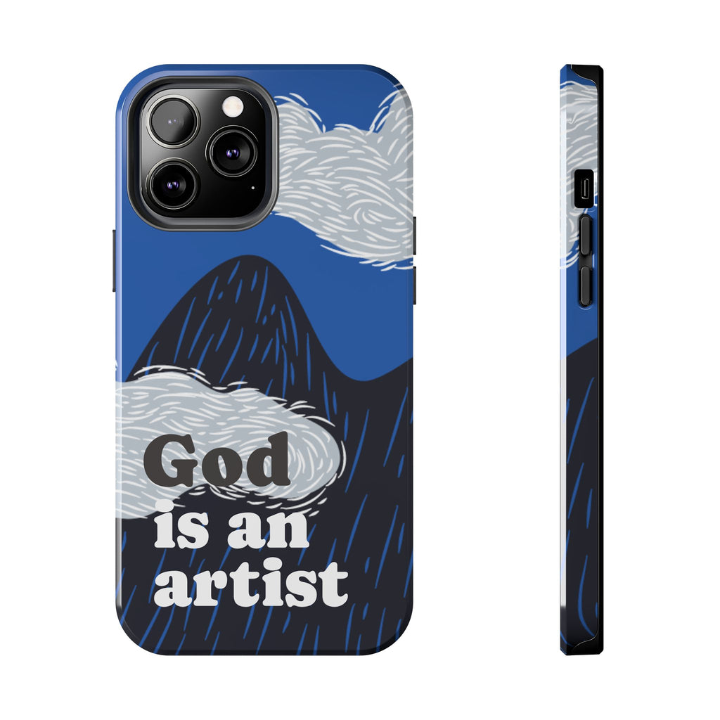 Phone Case — "God Is an Artist" Blue Mountain Protective Case