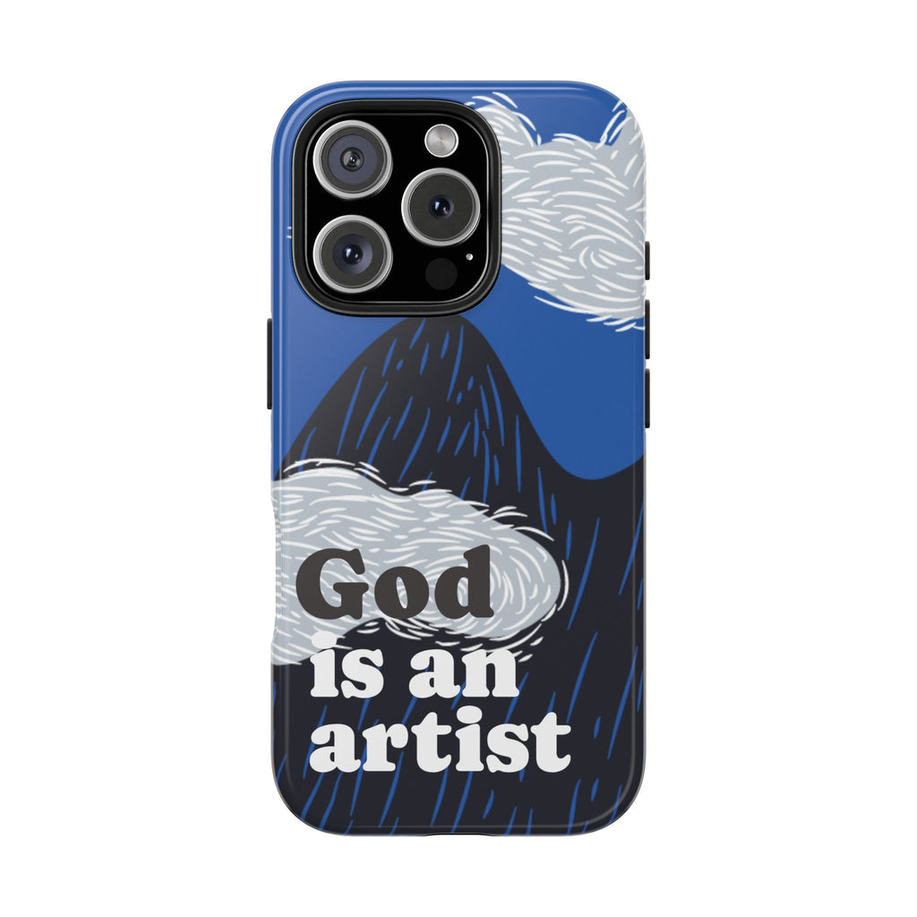 Phone Case — "God Is an Artist" Blue Mountain Protective Case