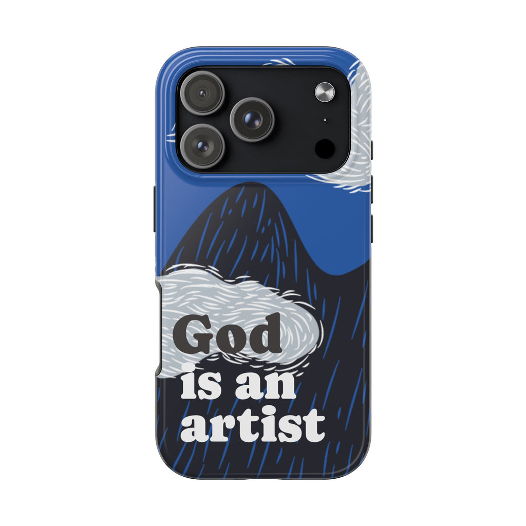 Phone Case — "God Is an Artist" Blue Mountain Protective Case