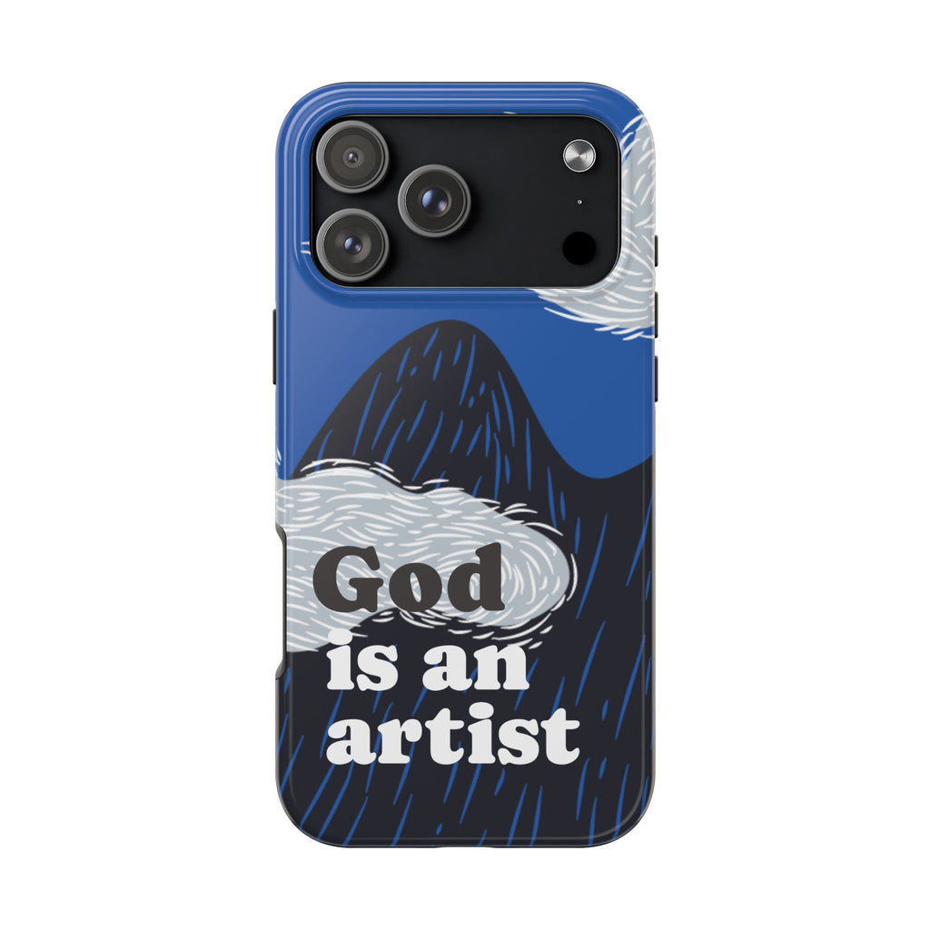 Phone Case — "God Is an Artist" Blue Mountain Protective Case
