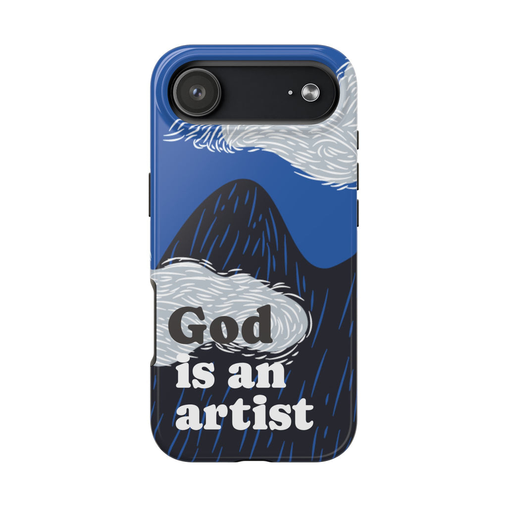 Phone Case — "God Is an Artist" Blue Mountain Protective Case