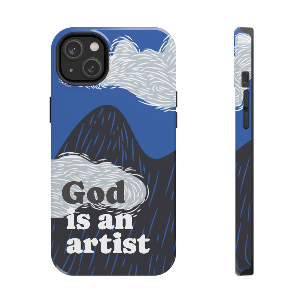 Phone Case — "God Is an Artist" Blue Mountain Protective Case