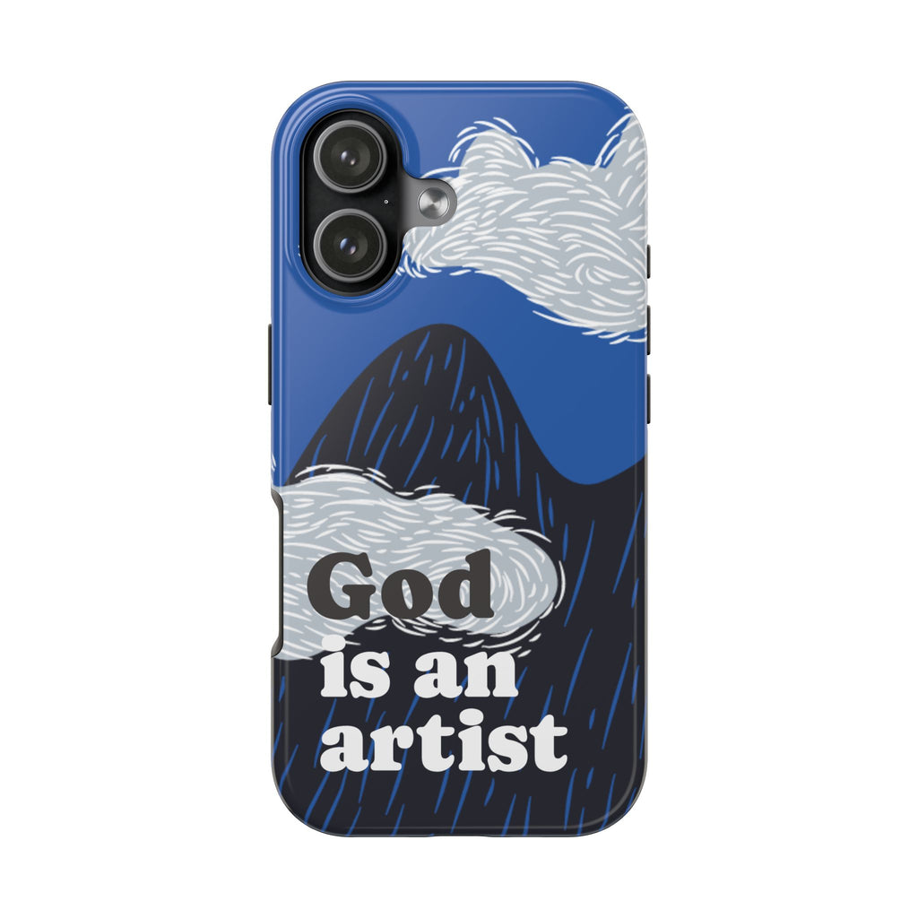 Phone Case — "God Is an Artist" Blue Mountain Protective Case