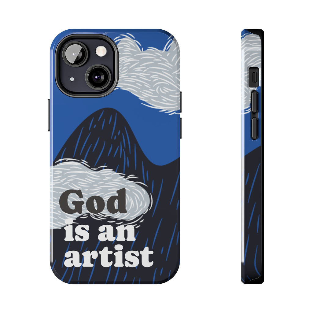 Phone Case — "God Is an Artist" Blue Mountain Protective Case
