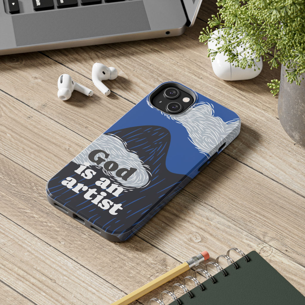 Phone Case — "God Is an Artist" Blue Mountain Protective Case