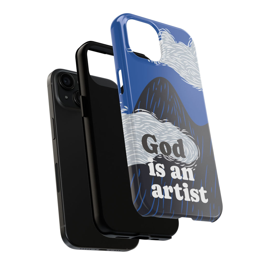 Phone Case — "God Is an Artist" Blue Mountain Protective Case