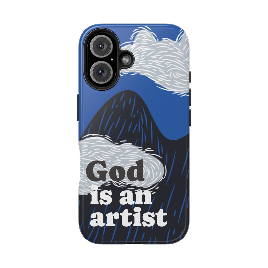 Phone Case — "God Is an Artist" Blue Mountain Protective Case